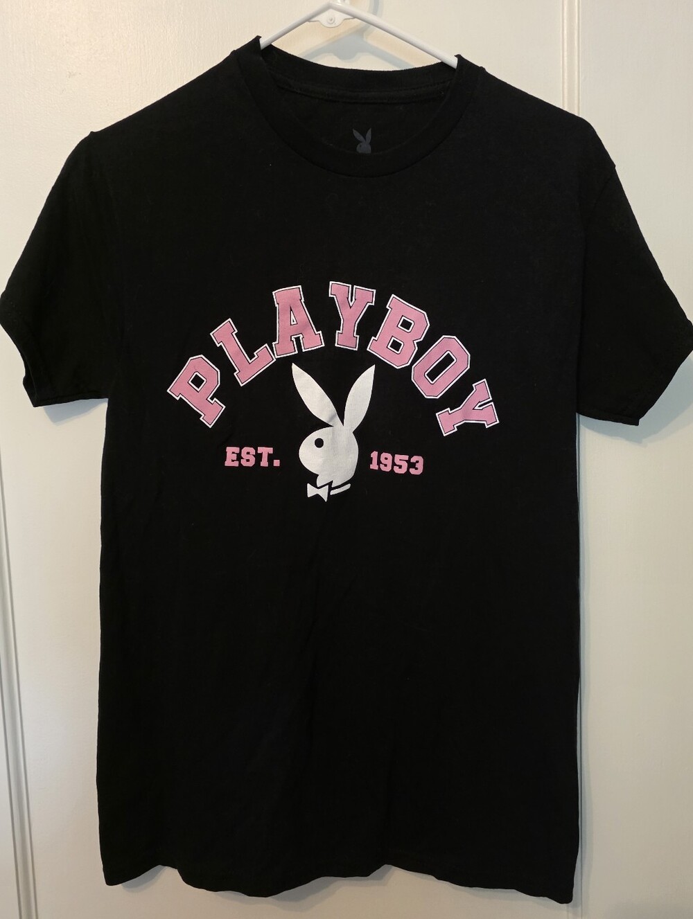 Playboy x PacSun Pink Varsity Est. 1953 Black Tee Small